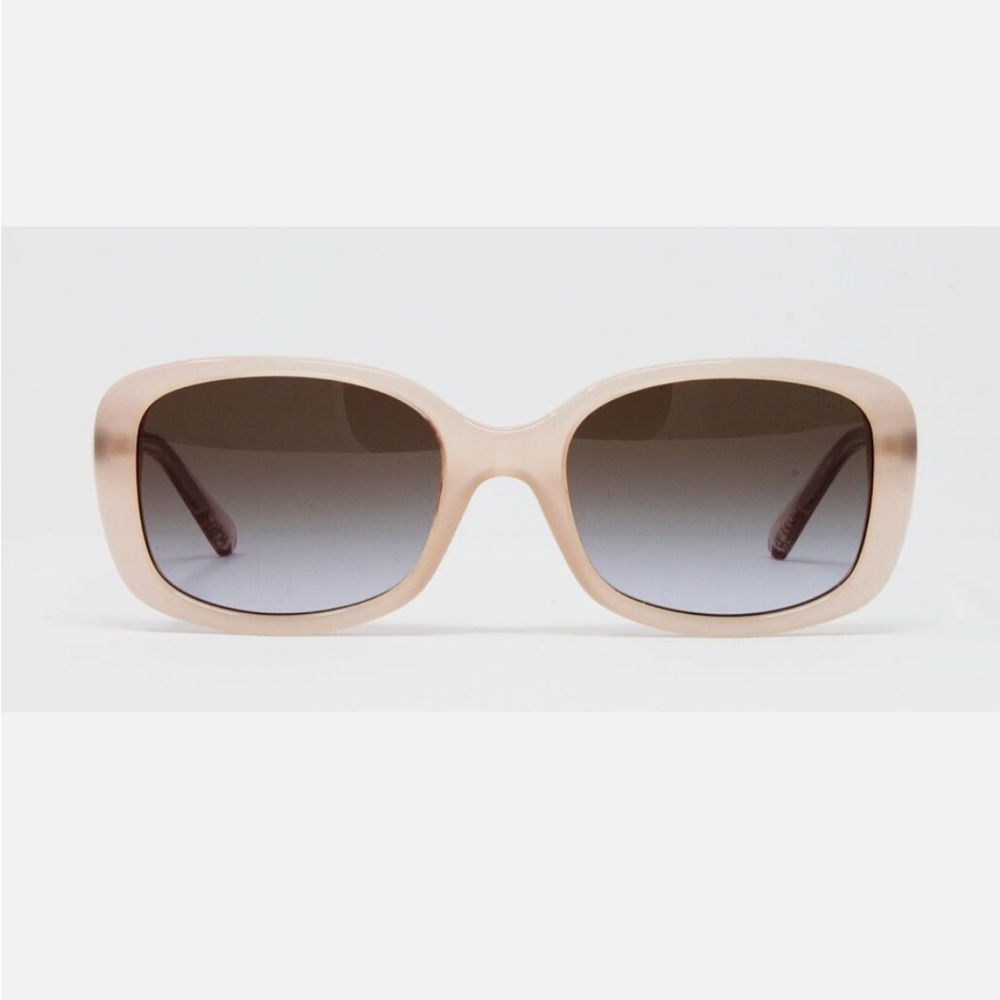 Coach Milky Pink Rectangle sunglasses with case and papers
